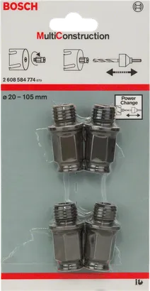 Bosch 4-osainen jatkosovitinsarja reikäsahoille.