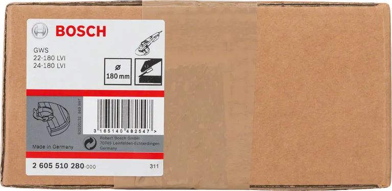 Bosch 180 mm:n suojakansi ilman suojusta.