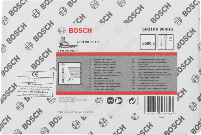 Bosch suoravartiset naulat 3,1 mm 90 mm 2500x.