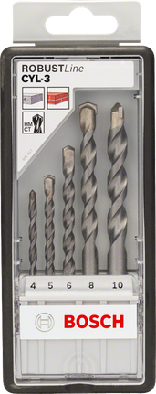 Bosch CYL-3 robustline -poranteräsarja 4–10 mm.