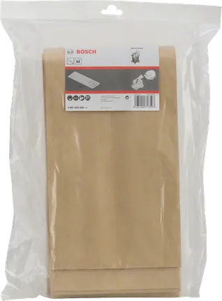 Bosch paperinen pölypussipakkaus.