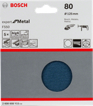 Bosch F550 hiomapaperi, karkeus 125 mm, 80, 5 kpl pakkaus.