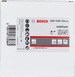 Bosch -läppähiomalaikka, keskikarkeus 100x100x19 mm.