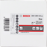 Bosch -läppähiomalaikka, jossa hienojakoinen fleecepinta, 100x100x19 mm.