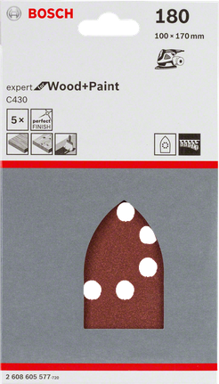 Bosch 5-osainen C430-hiomapaperisetti.