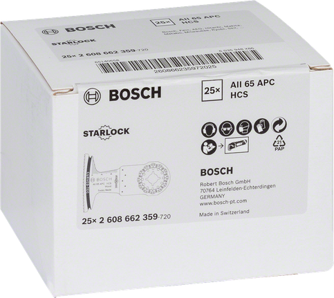 Bosch HCS upotussahanterä 65 mm laatikko.