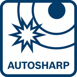 Erinomainen leikkausteho itseteroittuvan Autosharp-terän ansiosta