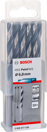 Bosch HSS PointTeQ 6,8 mm poranterät.