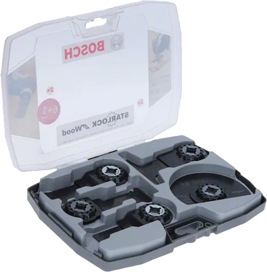 Bosch Starlock -setti puusahanterille kotelossa.