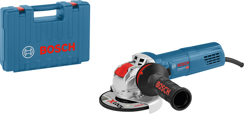 Bosch GWX 9-115 S kulmahiomakone kotelossa.