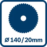 Bosch GKT 18V-52 akkukäyttöinen rattasaha tarkkaan sahaukseen.