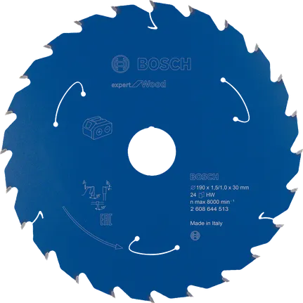 Bosch Expert for Wood -pyörösahanterä 190 mm 24 hammasta.