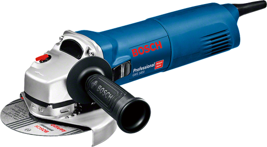 Bosch GWS 1400 kulmahiomakone sivukahvalla.