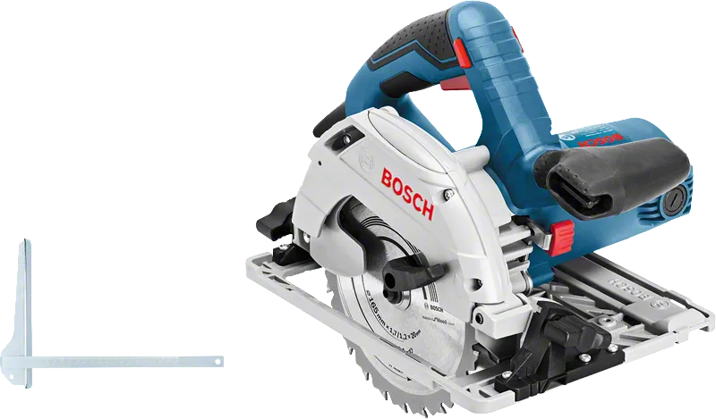 Bosch GKS 55 GCE -pyörösaha ergonomisella kahvalla.