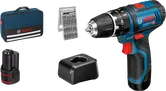 Bosch GSB 12V-15 akkuporakone ja lisävarusteet.