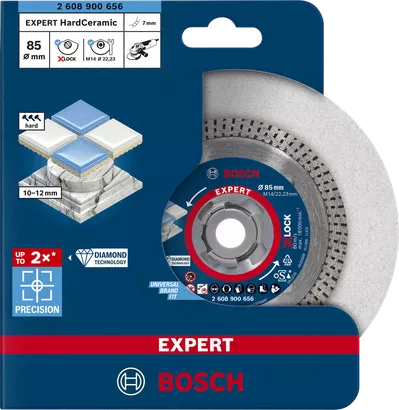Bosch EXPERT HardCeramic X-LOCK -timanttikatkaisulaikka 85 × 22,23 × 1,6 × 7 mm.