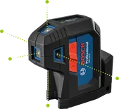 Bosch GPL 5G -laservaaituslaite kohdepisteillä.