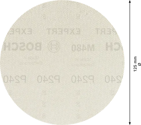 Bosch EXPERT M480 -hiomaverkkolaikka, 125 mm, karkeus 240.