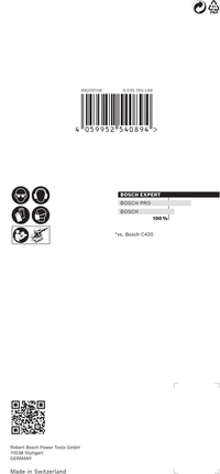 Bosch EXPERT M480 hiomaverkko 93 x 186 mm G 400 10-osainen.