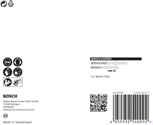 Bosch EXPERT M480 hiomaverkko 125 mm.