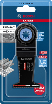Bosch EXPERT MetalMax PAIZ 45 AIT kovametallista valmistettu monitoimityökalun terä.