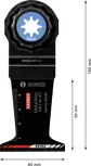 Bosch EXPERT MetalMax PAIZ 45 AIT monitoimityökalun terä 45 mm.