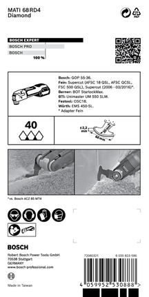 Bosch EXPERT Kulmaterä MATI 68 RD4 68×30 mm.