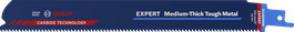 Bosch EXPERT keskipaksu, kestävä metallisahanterä.