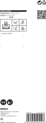 Bosch EXPERT S470 -yhdistelmähiomakone, 69 × 97 × 26 mm, 3-osainen.