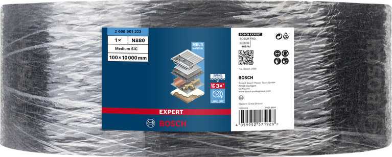 Bosch EXPERT N880 fleece-rulla 100 × 10000 mm keskikokoinen.