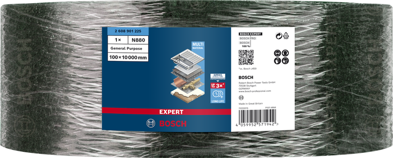 Bosch N880 fleece-rulla 100 × 10000 mm.