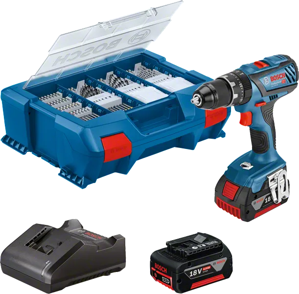 Bosch GSB 18V-28 akkuporakone ja lisävarusteet.