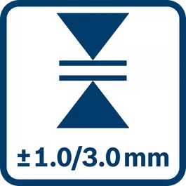 Mittaustarkkuus ± 1,0/3,0 mm 