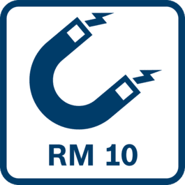 Käännettävä pidike RM 10, joka on varustettu erittäin voimakkailla magneeteilla 