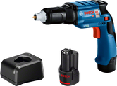 Bosch GTB 12V-11 akkukäyttöinen kipsilevyruuvimeisselisarja.