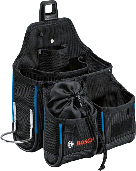 Bosch GWT 4 -työkalulaukku useilla taskuilla.