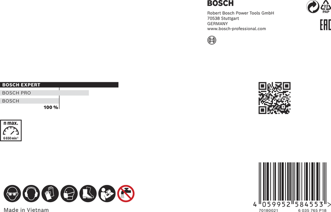 Bosch EXPERT -timanttiputkileikkauslaikan pakkaus.