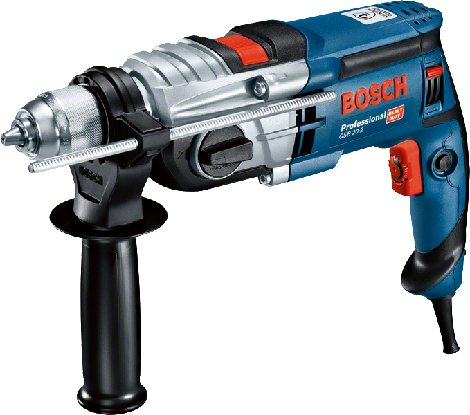 Bosch GSB 20-2 iskuporakone sivukahvalla.