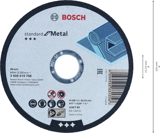 Bosch Standard for Metal suora katkaisulaikka 125 mm.