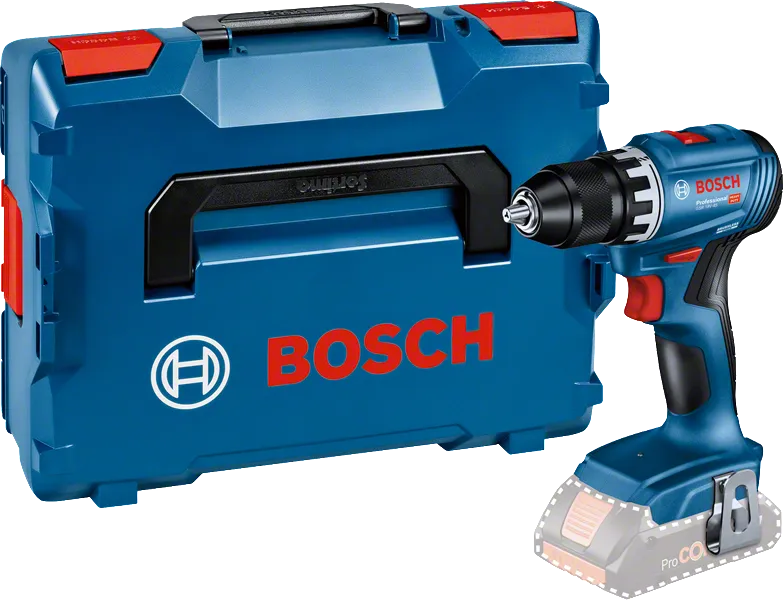 Bosch GSR 18V-45 akkuporakone kantolaukussa.