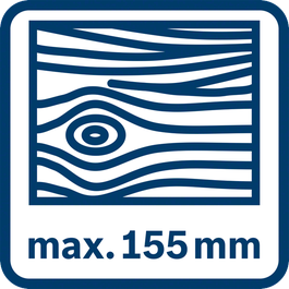  Sahaussyvyys puuhun 155 mm