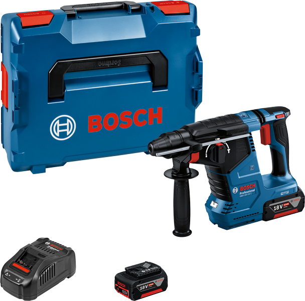 Bosch GBH 18V-24 C akkuporavasara kotelossa.
