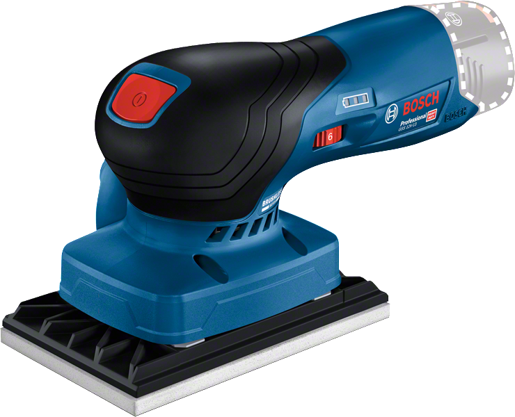Bosch GSS 12V-13 akkukäyttöinen epäkeskohiomakone, 12 V akku.