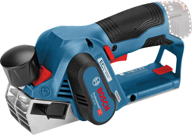 Bosch GHO 12V-20 akkuhöylä ergonomisella kahvalla.