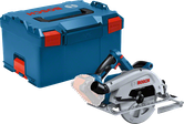 Bosch GKS 18V-68 C akkupyörösaha kotelossa.
