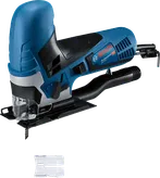 Bosch GST 90 E pistosaha, ergonominen kahvan muotoilu.