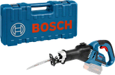 Bosch GSA 18V-32 akkupuukkosaha kotelossa.