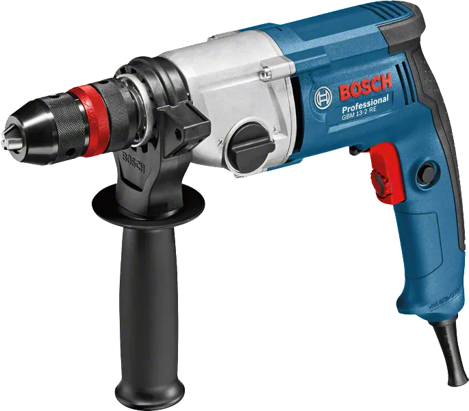 Bosch GBM 13-2 RE porakone sivukahvalla.