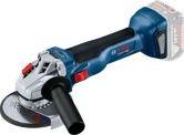 Bosch GWS 18V-10 akkukulmahiomakone sivukahvalla.