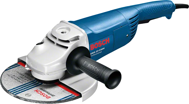 Bosch GWS 22-230 H kulmahiomakone sivukahvalla.